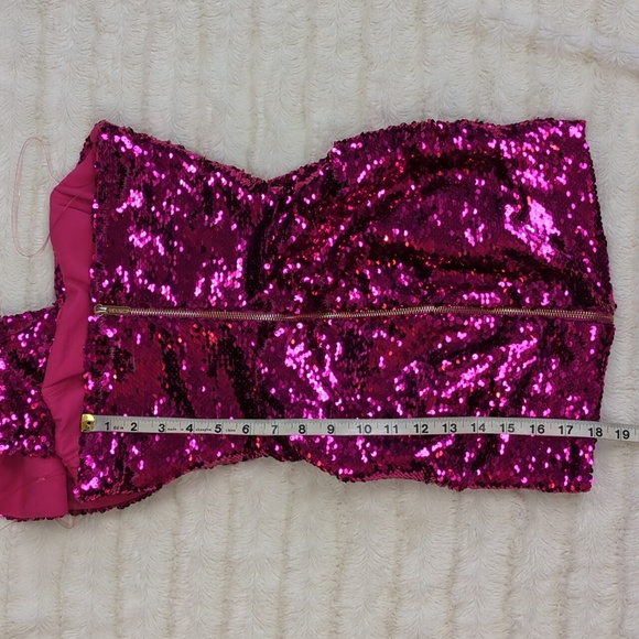 House Of CB Pink Sequin Micro-Mini Dress - Picture 14 of 14